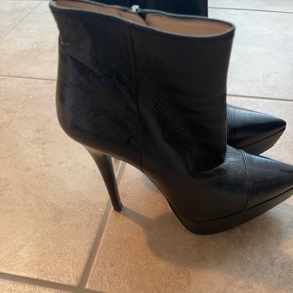Prada platform ankle boots.